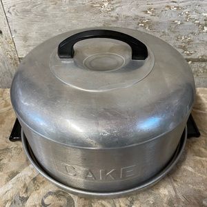 Vintage Kromex Aluminum Cake Pan Holder